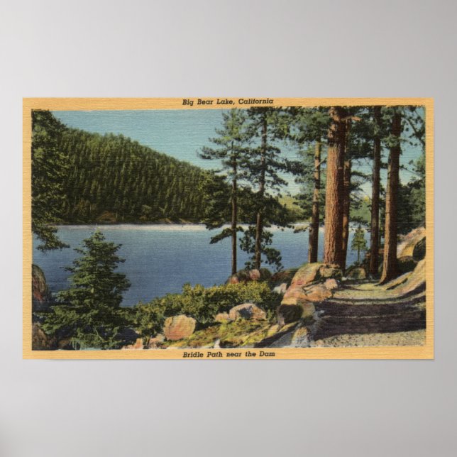 Poster Vue du chemin de Bridle près du barrage (Devant)