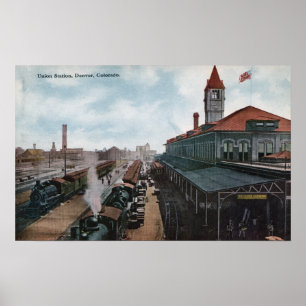 Poster Vue du chemin de fer Union Station
