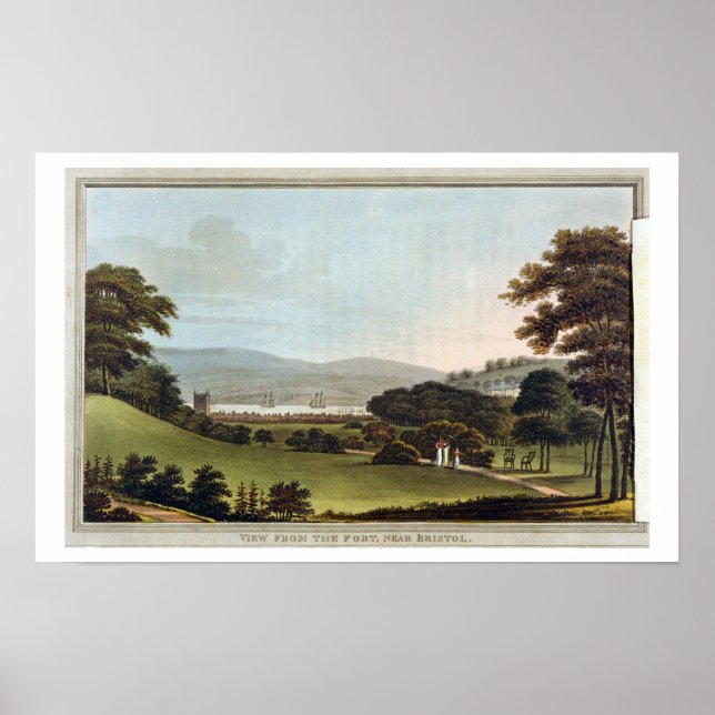 Poster Vue du Fort, près de Bristol, de 'Observatio (Devant)
