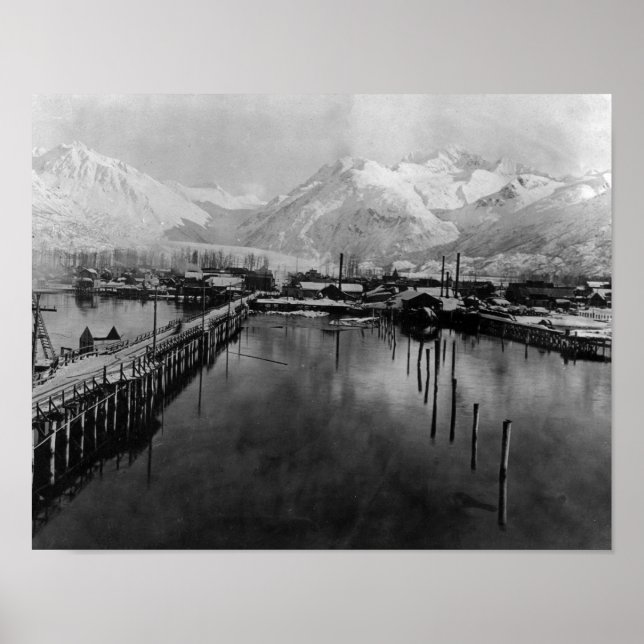 Poster Vue du front de mer à Valdez, Alaska Photographie (Devant)