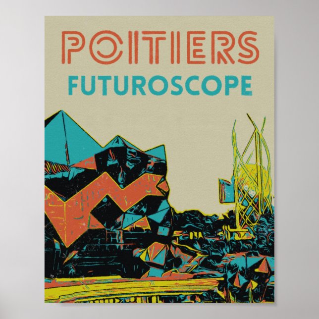 Poster Vue du futuroscope Poitiers, France (Devant)