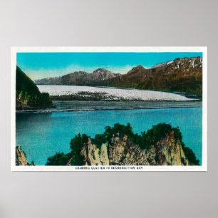 Poster Vue du glacier Harding dans la baie de la résurrec