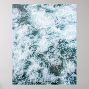 Poster Vue du haut des vagues océaniques