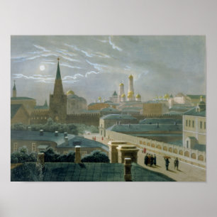 Poster Vue du Kremlin de Moscou dans les années 1840