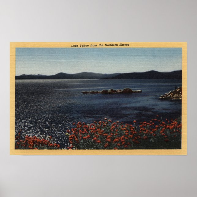 Poster Vue du lac depuis les rives du Nord (Devant)