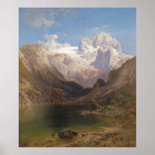 Poster Vue du lac Gosau sur le Dachstein