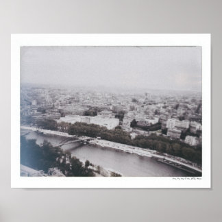 Poster Vue du milieu du siècle depuis la Tour Eiffel