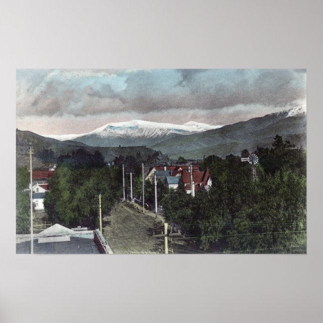 Poster Vue du mont Topo de CitySanta Paula, CA (Devant)