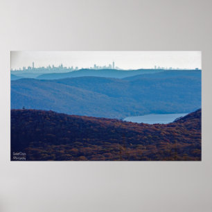 Poster Vue du NYC Skyline depuis Mount Beacon (New York)