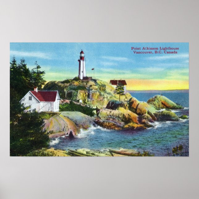 Poster Vue du phare de Point Atkinson 2 (Devant)