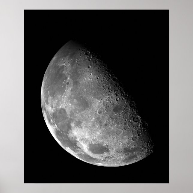Poster Vue du pôle nord de la Lune (Devant)