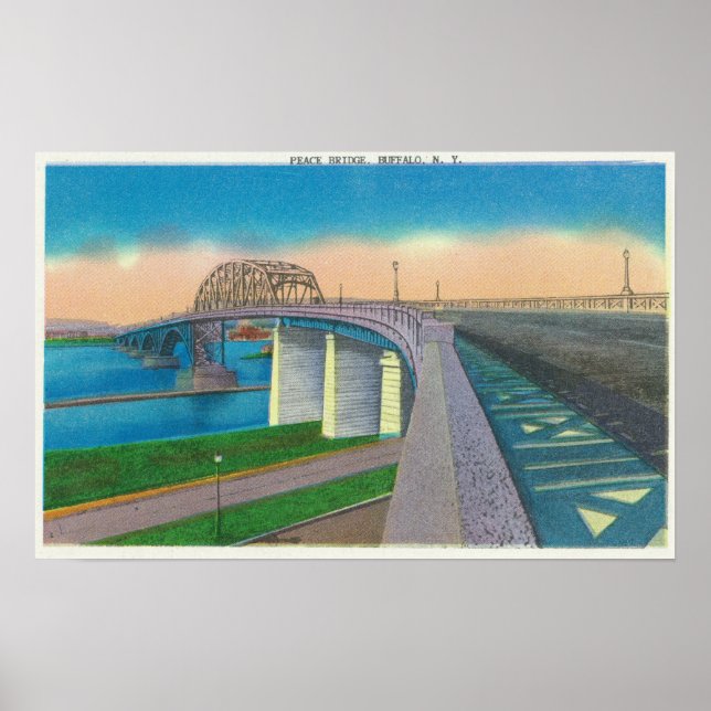 Poster Vue du pont de la Paix (Devant)