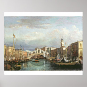 Poster Vue du pont de Rialto à Venise
