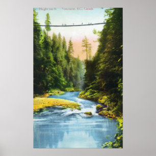 Poster Vue du pont de suspension Capilano n° 2