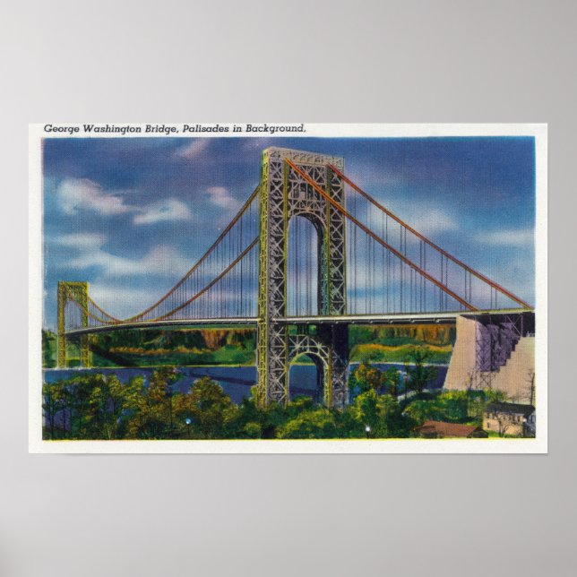 Poster Vue du pont George Washington (Devant)