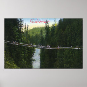Poster Vue du pont suspendu de Capilano