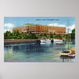 Poster Vue du port de York de la Maison Marshall