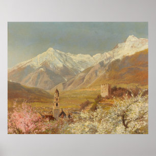 Poster Vue du printemps de Meran par Konrad Petrides