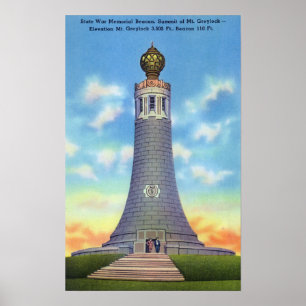 Poster Vue du sommet du mémorial de guerre d'État