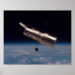 Poster Vue du télescope Hubble de Shuttle Discovery