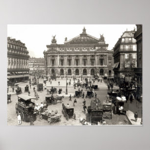 Poster Vue du théatre de l'opéra de Paris, 1890-99