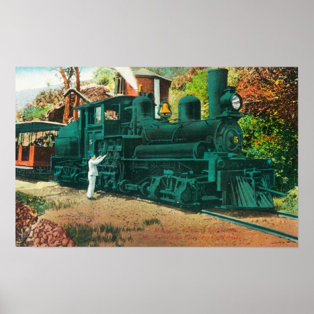 Poster Vue du train du Mont Tamalpais (Devant)