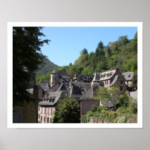 Poster Vue du village médiéval (photo)