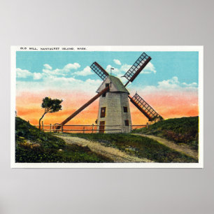 Poster Vue d'un ancien moulin à vent