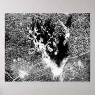 Poster Vue D'Un B-17 Sur Une Bombarde - Paris 2ÈME GUERRE