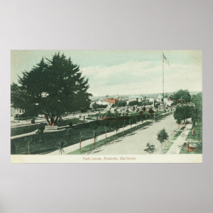 Poster Vue d'un parc municipalAlameda, CA