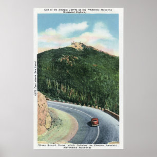 Poster Vue d'une courbe d'épingle à cheveux sur le Hwy