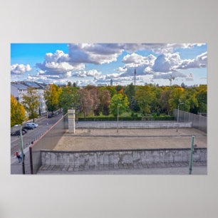 Poster Vue d'une section du mur de Berlin, Allemagne