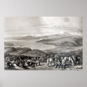 Poster Vue éloignée du volcan de l'Aconcagua