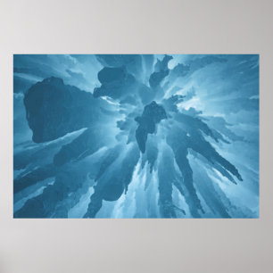Poster Vue en angle faible des stalactites