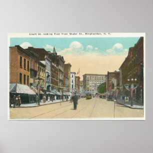 Poster Vue Est de la rue Court depuis la rue Water