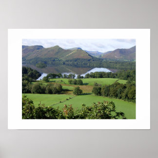Poster Vue estivale de Derwentwater : Cumbria