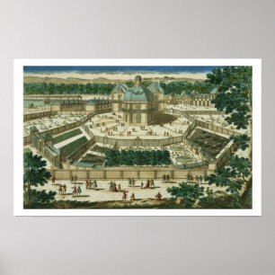 Poster Vue et perspective du salon de la Menagerie