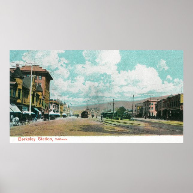 Poster Vue extérieure de Berkeley StationBerkeley, CA (Devant)