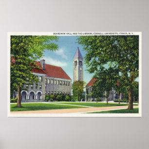 Poster Vue extérieure de Boardman Hall et la bibliothèque