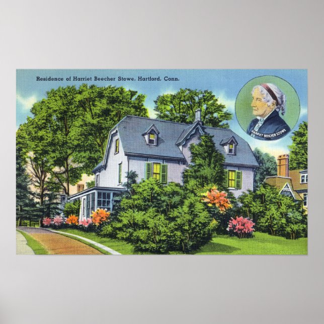 Poster Vue extérieure de Harriet Beecher Stowe's (Devant)
