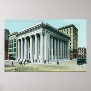 Poster Vue extérieure de la Banque de Californie