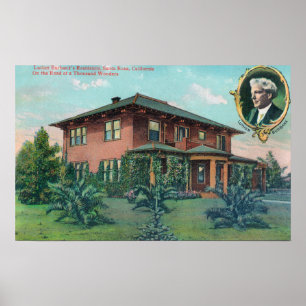Poster Vue extérieure de la résidence de Luther Burbank