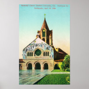 Poster Vue extérieure de l'église commémorative à U