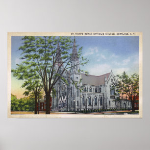 Poster Vue extérieure de l'église de St Mary