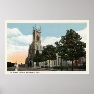 Poster Vue extérieure de l'église Saint-Paul