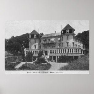 Poster Vue extérieure de l'hôtel Bon Air à Escalle