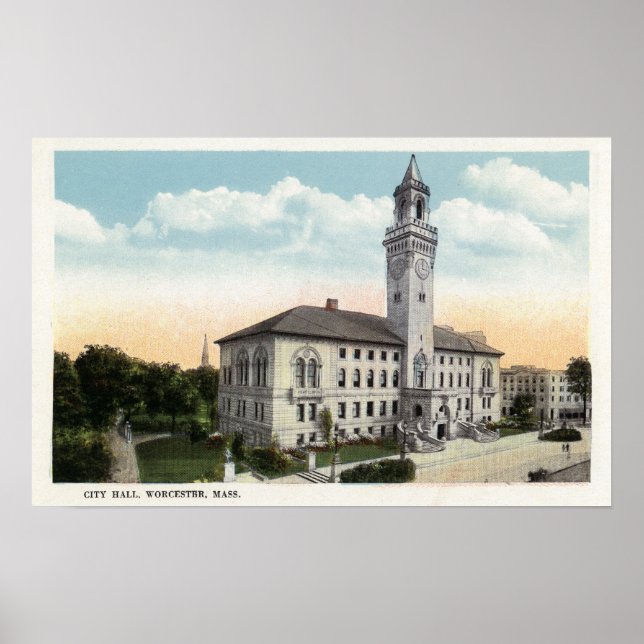 Poster Vue extérieure de l'hôtel de ville (Devant)