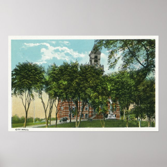 Poster Vue extérieure de l'hôtel de ville 2 (Devant)