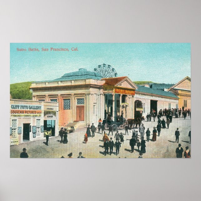 Poster Vue extérieure des bains Sutro (Devant)
