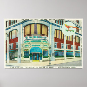 Poster Vue extérieure du faisan d'or